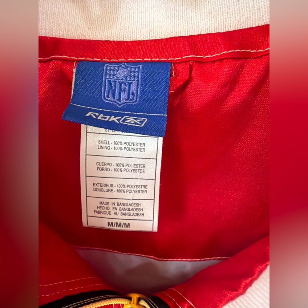 Vintage Y2K Women’s Kansas Chiefs Light Jacket NFL Size Medium Red White Yellow - Picture 3 of 6